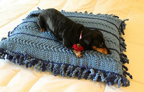 Recycle Crochet Floor Pillow