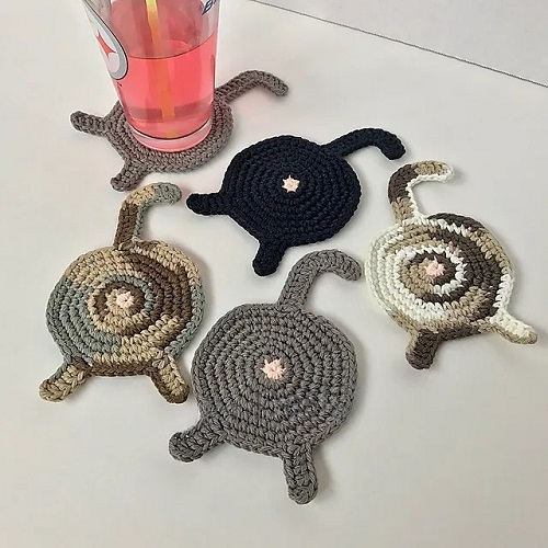 Kitty Cat Turn Tail Coasters