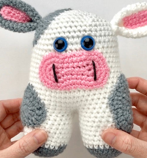 Crochet Strawberry Cow