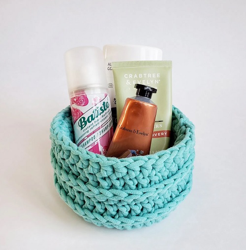 Sweet and Simple Crochet Basket