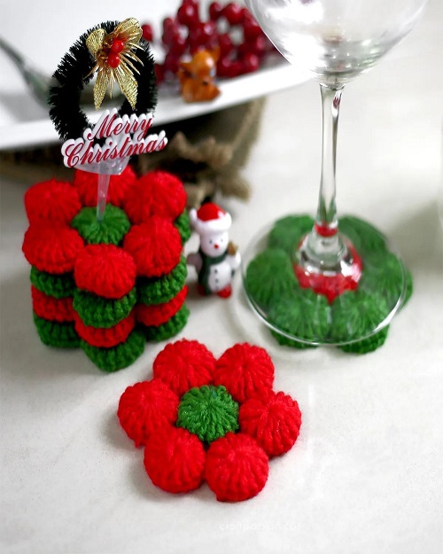 Crochet Christmas Coaster