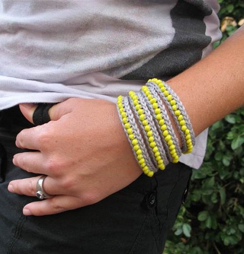 Crochet Bead Bracelet Patterns 3