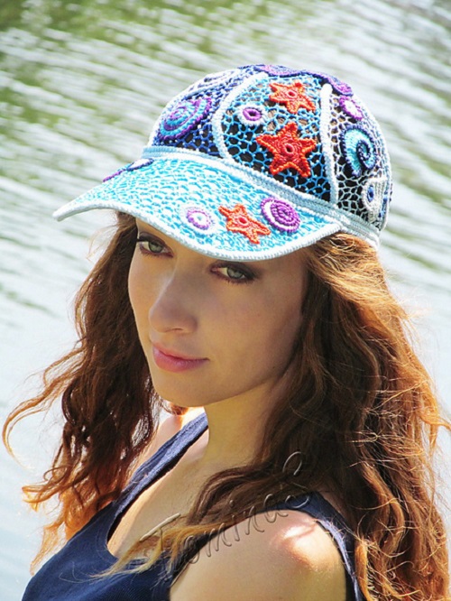 Beautiful Free Crochet Baseball Cap 2