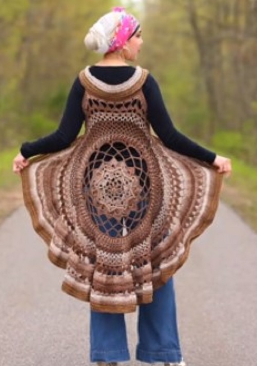Free Crochet Circular Vest Patterns 20
