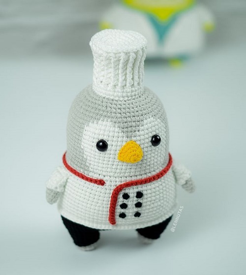 Crochet Penguin Chef Amigurumi Pattern