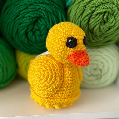 Yellow Duck Scrubby Amigurumi Crochet Pattern