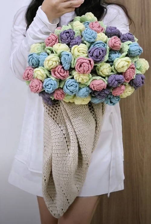 crochet flower blanket