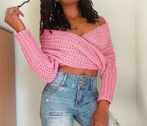 Crochet Wrap Sweater Scarf