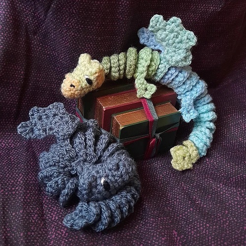 Little Dragon Fidget Toy crochet pattern