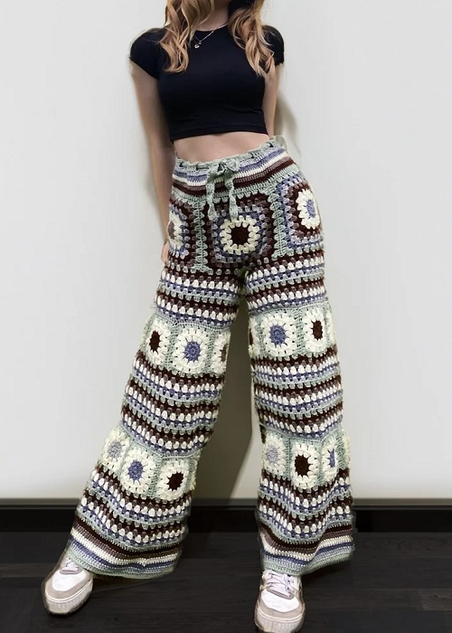 Crochet Granny Square Pants