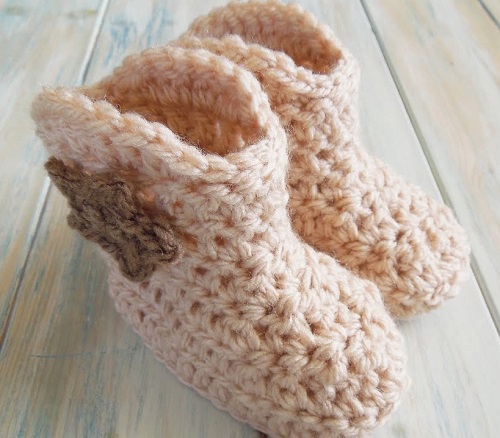 Friendly Crocheted Cowboy Baby Boots