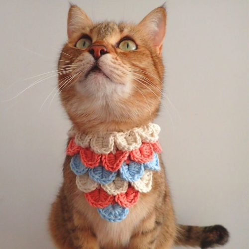 Fisher Fish Scales Cat Bandana