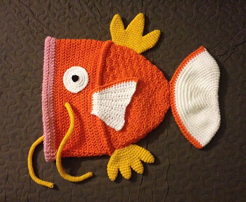 Crochet Goldfish Monster Hat