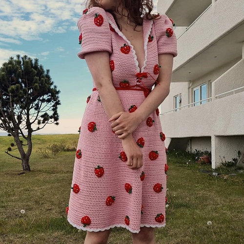 Crochet Strawberry Dress Pattern