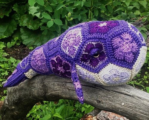 Crochet African Flower Whale Idea