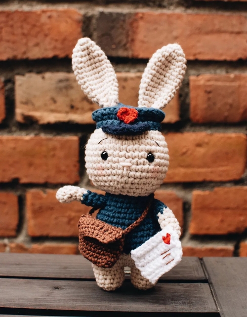 Jojo the mailman bunny amigurumi pattern