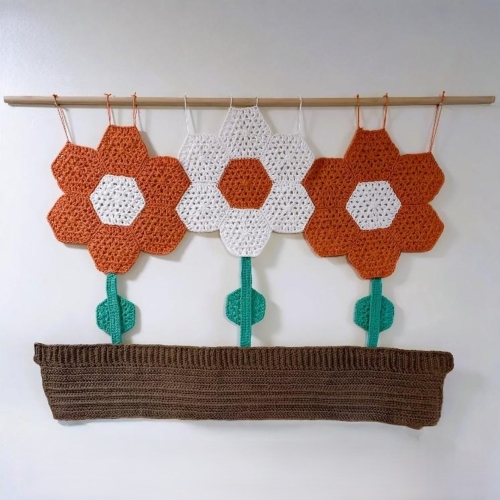 Crochet Flower Wall Hanging