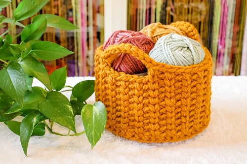 Beginner Chunky Round Crochet Basket Pattern