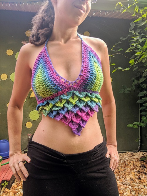 Dragon Scale Halter Top