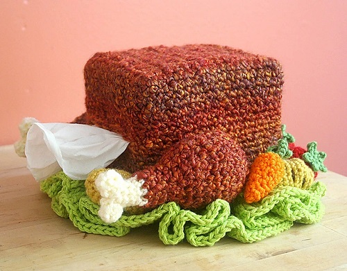 Turkey Tissue Box Cozy with Roasted Veggies