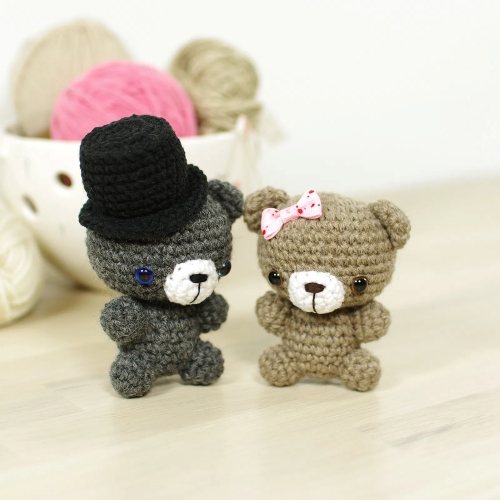 Tiny Teddy Bear with a Top Hat