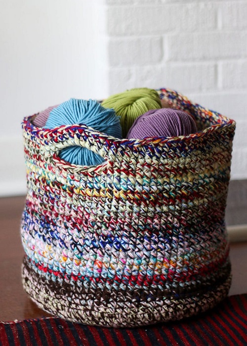 Crochet Round Basket 1