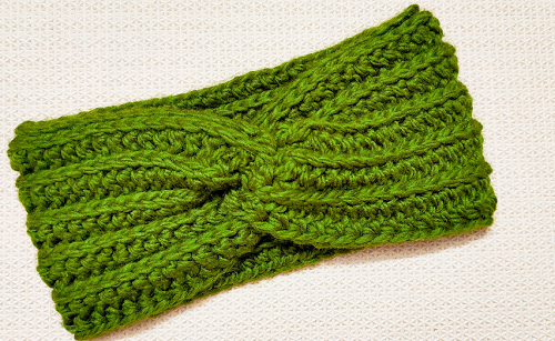 Twist-Front Crochet Ear Warmer