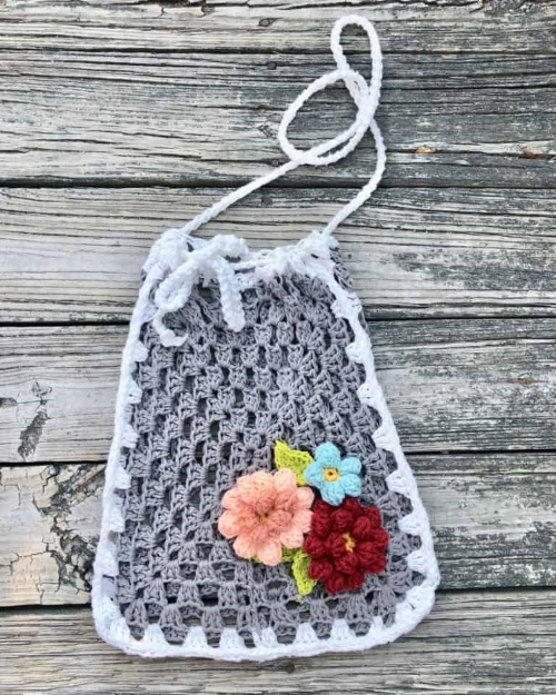 Crochet Granny Square Tote Bag Free Pattern