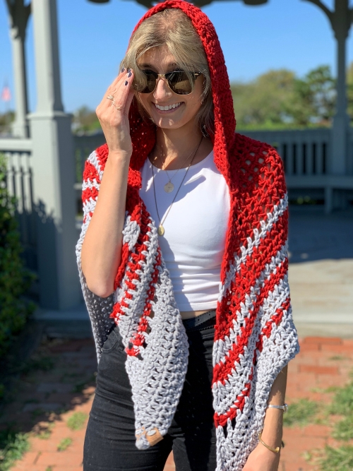 Woodward Hooded Shawl Free Crochet Pattern