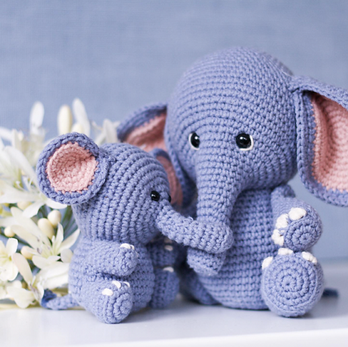 mommy and baby elephant crochet pattern