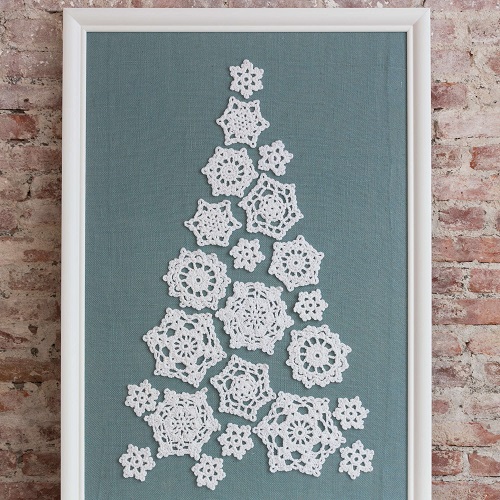 Crochet Christmas Tree Of Snowflakes Pattern