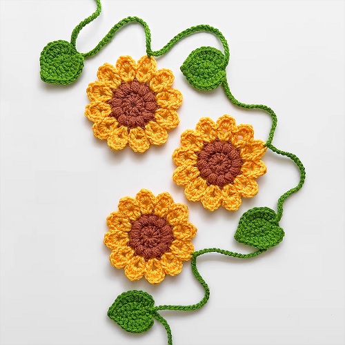 Crochet Sunflower Home Decor Free Patterns 2
