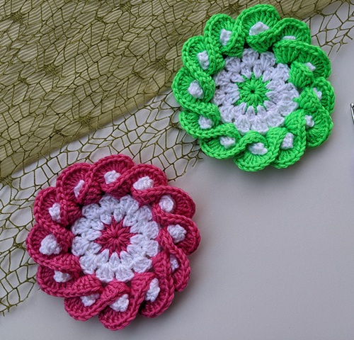 Crochet Flower Coaster Pattern