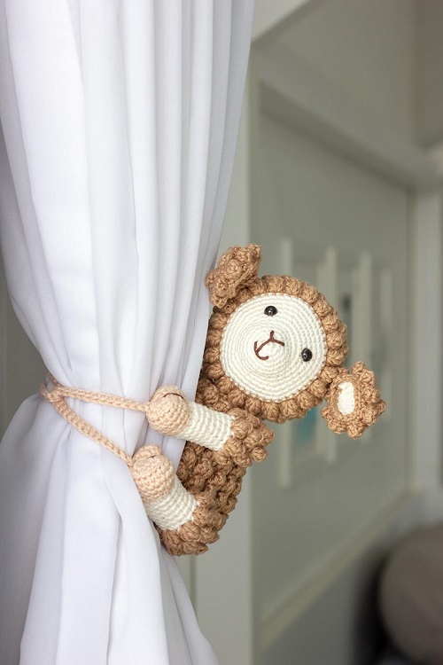 Sheep Curtain Tie Holder Free Pattern