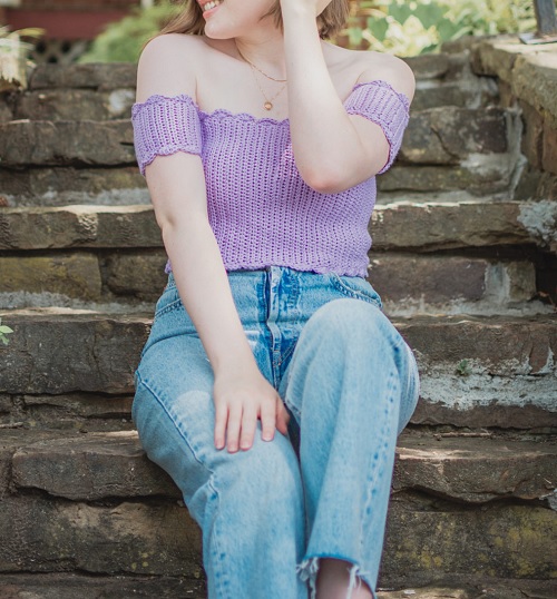 Crochet Bardot Top Free Patterns