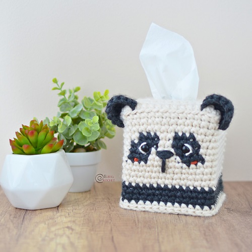 Panda Tissue Box Cover