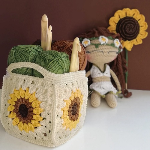 Sunflower basket