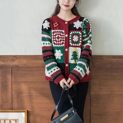Snowy Christmas Cardigan