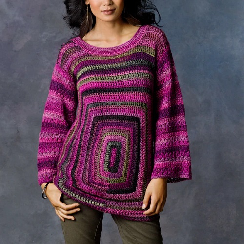 Crochet Square Deal Sweater Pattern