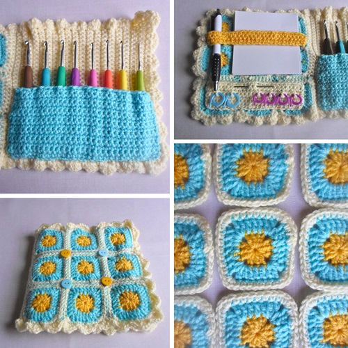 Granny Square Hook Case Free Pattern