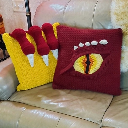 Dragon Eye And Claw Pillow