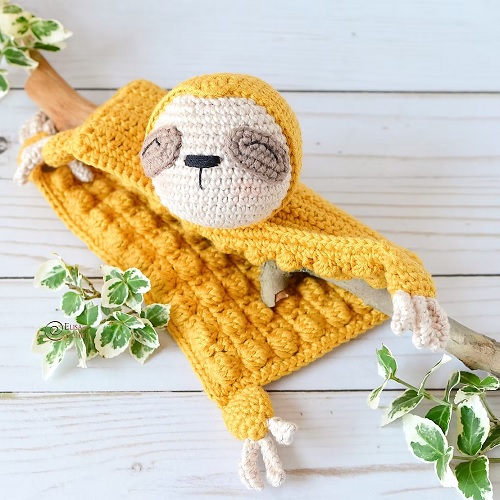 Sloth Security Blanket Free Crochet Pattern