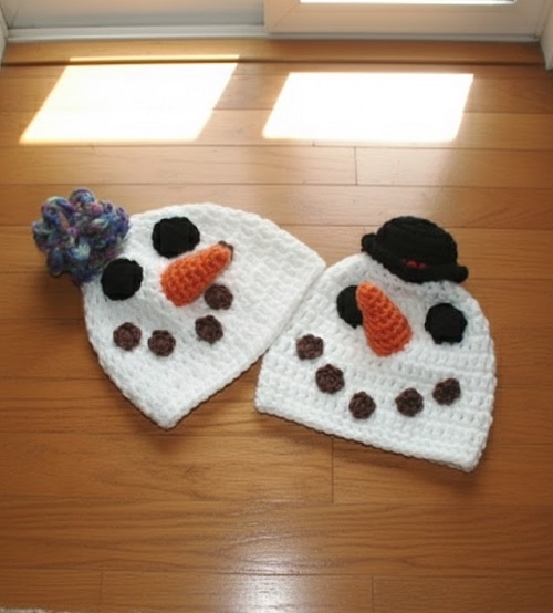 crochet snowman hat