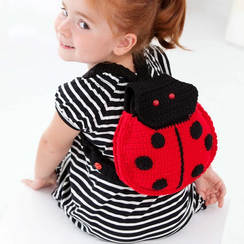 Red Heart Lady Bug Backpack