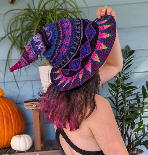 Pointed Slouchy Witch's Hat 
