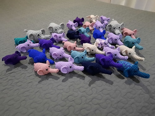 crochet little elephants