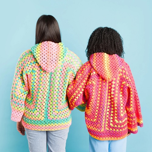 Long Hooded Hexi Cardi