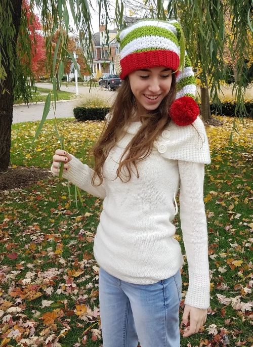 Star Stitch Crochet Elf Hat Free Pattern