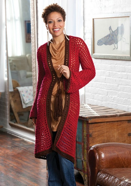 CROCHET LONG ON LOOKS CARDI PATTERN