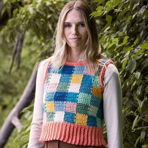 Checkered Vest Free Crochet Patterns 4